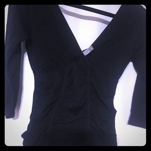 Long sleeve 92% Nylon 8% Lycra black top sizeS/M